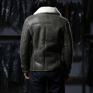 Giacca in Vera Pelle di Pecora di Alta Qualità per <span class=keywords><strong>Uomo</strong></span>, Stile Bomber Casual Invernale in Offerta, Cappotto Maschile in Vera Pelle - Product Image 3