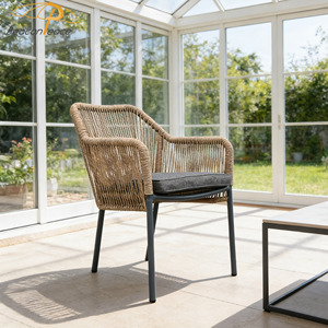 <span class=keywords><strong>Chaise</strong></span> de <span class=keywords><strong>bar</strong></span> pour <span class=keywords><strong>terrasse</strong></span> en extérieur, cadre en métal aluminium, <span class=keywords><strong>chaise</strong></span> de jardin en rotin avec coussin pour café et restaurant - Product Image 5