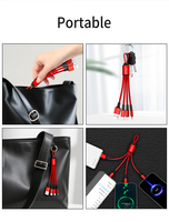Câble de charge multi-usage 3-en-1 en nylon de haute qualité avec logo personnalisé, certifié CE RoHS, pour iPhone 15, 16, 17, 18