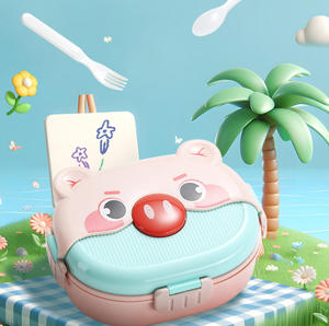 Nouvelle Arrivée 2026 : Boîte Bento Portable Style Mignon pour Bureau et Étudiants, Compatible Micro-ondes, avec Fermeture Sécurisée - Product Image 4