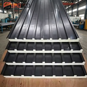 Paneles Sándwich para Techo Impermeables de Poliuretano <span class=keywords><strong>con</strong></span> Aislamiento Térmico y Placas de Aluminio para Exteriores Tipo Gran Muralla al por Mayor - Product Image 3