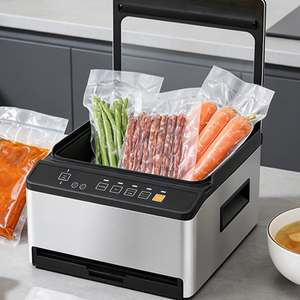 Scelleuse sous vide à double chambre 98 kPa pour aliments liquides, scelleuse sous vide commerciale, barre de scellage remplaçable de 11 pouces, CE/CB/ETL - Product Image 6