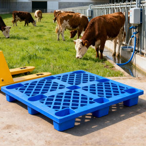 Plateau en plastique étanche à l'humidité à grille, grand 1000*1000*140mm, utilisé pour les entrepôts de supermarchés et les plateaux industriels surélevés en usine - Product Image 2