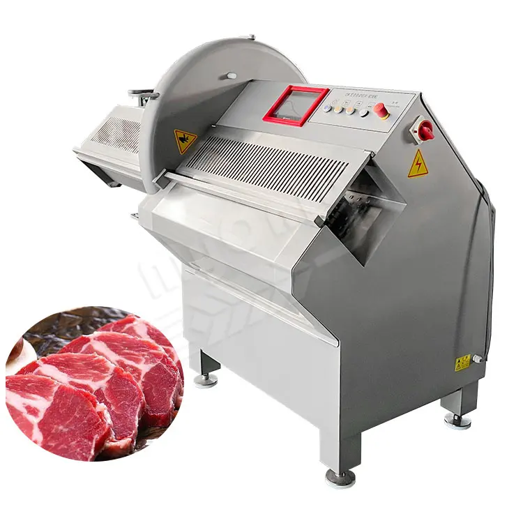 मेरी स्वचालित बेकन हैम स्लाइसर बीफ झटकेदार मांस स्टेक काटने की मशीन स्वचालित मांस स्लाइस मशीन