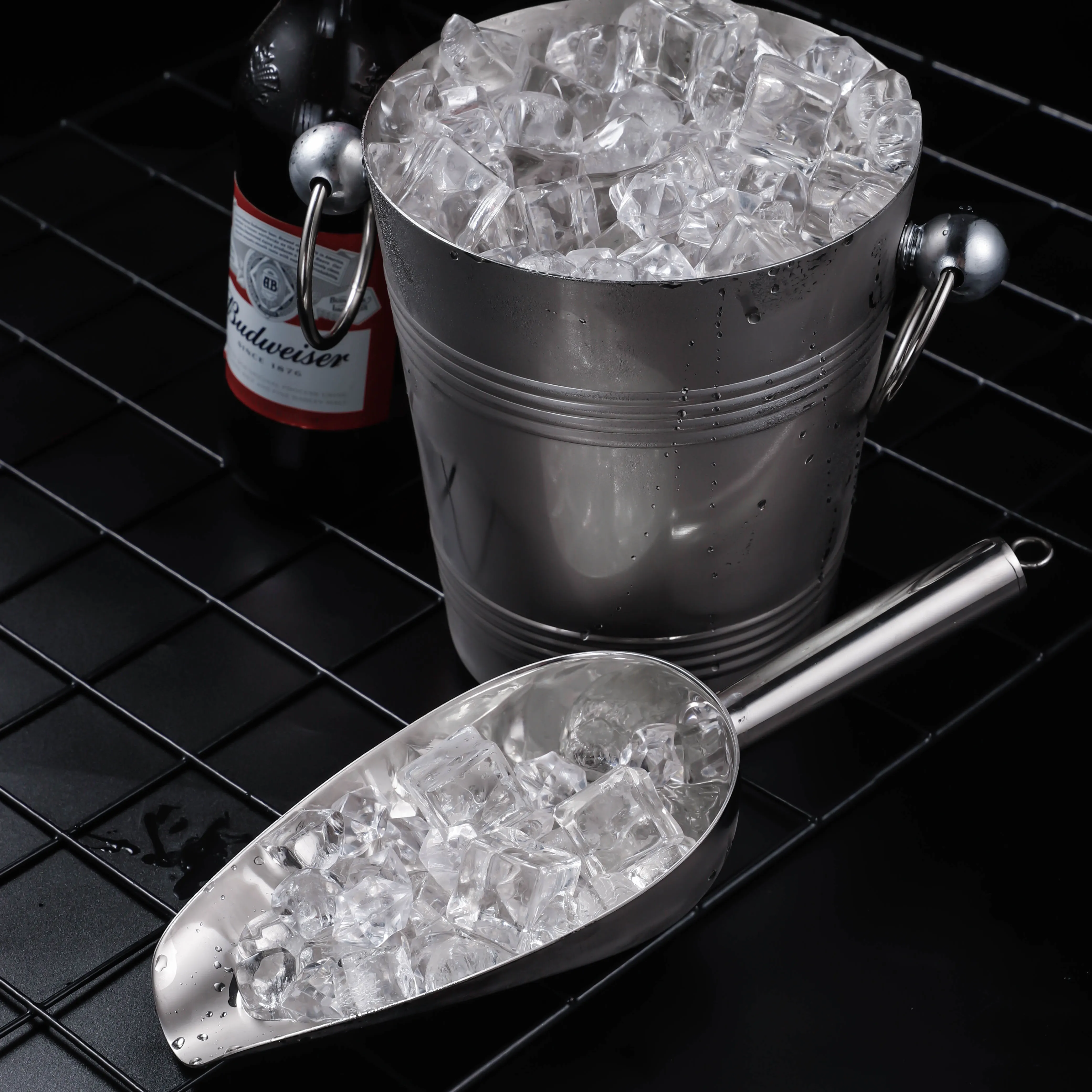 Bar Ware Phục Vụ Thép Không Gỉ Ice Cube Xô Scoop Xẻng Cà Phê Đậu Xẻng Để Bán