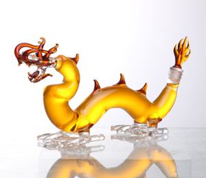 Bouteille à <span class=keywords><strong>vin</strong></span> en verre borosilicate de forme de <span class=keywords><strong>coq</strong></span> du zodiaque chinois, écologique, soufflée à la main, transparente, de petite taille, pour le bourbon - Product Image 4