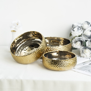 Maceteros de Cerámica Grandes, Redondos, con Borde Irregular, Blancos, Económicos, para Suculentas, para Escritorio de Hotel - Product Image 1