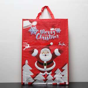 Logo personalizzato all'ingrosso Santa sack stampa regalo di natale shopping sacchi tessuti grande borsa regalo di natale per <span class=keywords><strong>negozio</strong></span> - Product Image 2