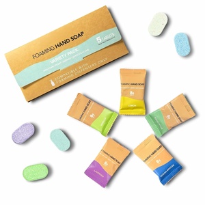 Mini Portable Reusable Dispenser <b>Refills</b> Moisturizing Natural Biodegradable <b>Hand</b> <b>Soap</b> Foaming Tablets - Product Image 1