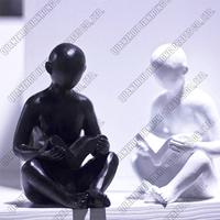 Décor à la maison Statue en résine Style penseur décoration Sculptures abstraites Figurines à collectionner pour étagère de bureau moderne