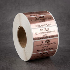 Étiquettes personnalisées en or rose pour flacons PDRN, autocollants métalliques de luxe pour emballages de solutions Meso et Skin Booster - Product Image 3