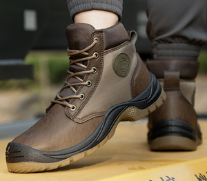 DFS104 <b>Black</b> Brown Customized Stock Wholesales Safety Shoes Ankle <b>Boots</b> - Product Image 5
