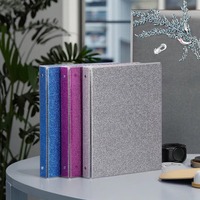 Carpeta de carpetas nacaradas de EE. UU. A4 moderna con diseño impreso de PVC de panel de metal del sur de Europa de alta frecuencia para documentos de productos