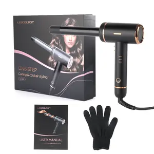 Hair Curling Wand Ceramic all in 1 Professional Irons Long Short Hair Adjustable Temperature Cold Wind Hair Curlers Set