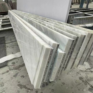 Trọng lượng nhẹ đá cẩm thạch hiện đại được hỗ trợ tổ ong đá Bảng điều khiển chống cháy nhôm cho trong nhà & Ngoài trời sàn & tường anodized kết thúc - Product Image 1