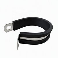 Collier de serrage DIN3016 isolé en caoutchouc, zingué, à vis sans fin W1, pour plomberie et CVC