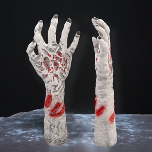 Imitazione sangue mano pauroso oggetto di scena casa fantasma Halloween macchiato di sangue <span class=keywords><strong>Zombie</strong></span> festa da camera Costume <span class=keywords><strong>Horror</strong></span> Mock - Product Image 2
