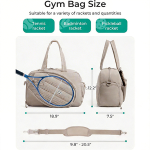 Bolsa <span class=keywords><strong>de</strong></span> Transporte para Raqueta <span class=keywords><strong>de</strong></span> <span class=keywords><strong>Moda</strong></span> para Hombre y Mujer - <span class=keywords><strong>Alternativa</strong></span> 2 en 1 a la Mochila Deportiva y para Portátil, Funda Acolchada Suave - Product Image 2