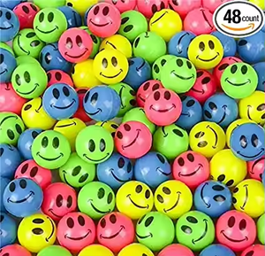 27mm 32mm 45mm kết hợp màu sắc Nụ cười Mặt in cao su bouncy bóng thể thao đồ chơi - Product Image 2