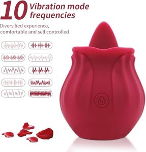 Vibrateur en silicone 10 modes de vibration stimulateur de clitoris du sein masseur à lécher <span class=keywords><strong>les</strong></span> roses jouets sexuels pour adultes pour femmes - Product Image 2