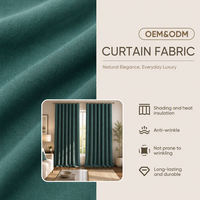 Tissu de rideau en polyester effet lin, anti-plis, isolant et occultant, ColosTex OEM ODM, pour la maison et l'hôtellerie, vendu au mètre.