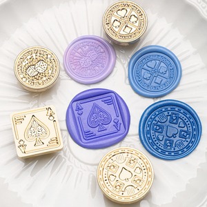 Têtes de sceau en laiton gravées Suidis Wax Seal Copper Head Lucky Bet Series pour le poker, la création artisanale et les projets DIY - Product Image 2