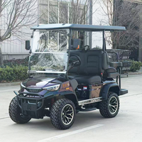 Voiture de golf électrique DC-H-F2+2, fabrication chinoise, de notre usine à longue expérience, chariot de golf surélevé pour la chasse, 4 places, buggy de golf personnalisé