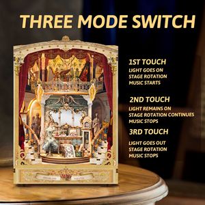 Qimeng Theater Nuovo Prodotto per l'Esportazione, Kit Fai-da-Te in Legno per Assemblaggio di Scene in Miniatura, Ornamenti Luminosi, Regalo di Natale per Età 14+ - Product Image 5