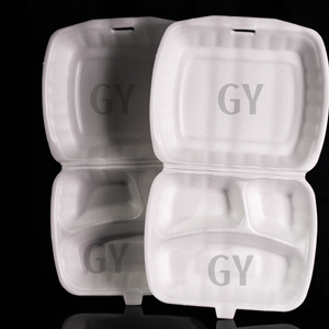 กล่องใส่อาหารโฟมกล่องอาหารกลางวันสามช่องกล่องอาหารเช้ากล่องอาหารจานด่วนกล่องอาหารกล่องอาหารกลางวัน - Product Image 1