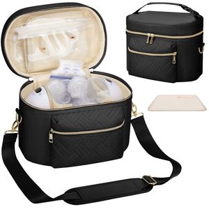 Bolsa de Transporte Portátil de Nailon para Extractor de Leche Materna con Diseño de Letras y Correa para el Hombro, para Madres Trabajadoras y Lactantes - Product Image 1