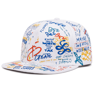Custom Logo Snapback Hat for <strong>Men</strong> 6 Pane <strong>Flat</strong> Brim Colorful Printing Logo Snapback <strong>Cap</strong> - Product Image 5