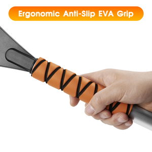 Sikat Pembersih Salju dengan Pengikis Es untuk Roda Mobil Konstruksi Logam Portabel Gagang EVA Sikat PVC Aksesori Musim Dingin SUV/Truk - Product Image 5