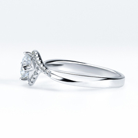 Xingyue – bague ronde en argent Sterling 925 D, couleur brillante, élégante, en Moissanite VVS, 1Carat, bijoux en pierre précieuse