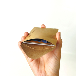 도매 친환경 경량 크래프트 종이 다크 브라운 종이 봉투 거래 카드 작은 종이 봉투 가방 - Product Image 5