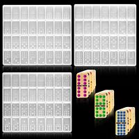 Moule Domino en silicone brillant pour résine époxy, idéal pour pendentifs, gâteaux et bijoux