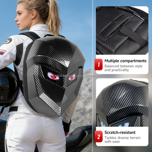 Sac à dos de moto LED extérieur pour la conduite, sac à dos Bluetooth pour moto, grande capacité, respirant, avec écran programmable, 5V - Product Image 4