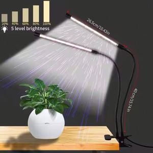 Luz LED de Crecimiento para Plantas de Interior con Carga USB, Jardín Inteligente, Multi-Cabezal Ajustable, Espectro Completo, 3 Modos, Rojo y Azul, con Clip - Product Image 6