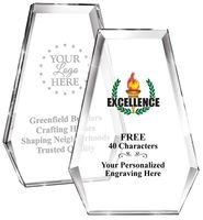 Trophée Sportif en Cristal en Gros – Récompense de Champion Personnalisée avec Impression UV et Technique de Gravure Sablée