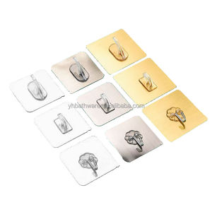 Crochet personnalisé sans clous Crochet sans trace Adhésif fort Étanche à l'humidité Multifonctionnel Ménage Crochet mural pour vêtements - Product Image 2