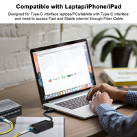 Adaptateur Mini USB 3.0 vers SFP Gigabit Ethernet, carte d'interface réseau à fibre optique, compatible avec Windows/macOS/Linux