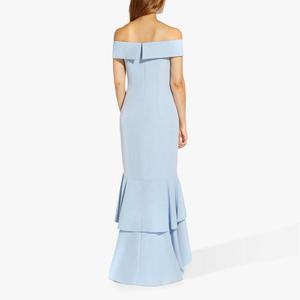 Robe de Soirée Élégante et Personnalisée pour Femmes et Filles, Modèle Épaules Dénudées à Volants, Coupe Moulante, Vente en Gros - Product Image 2