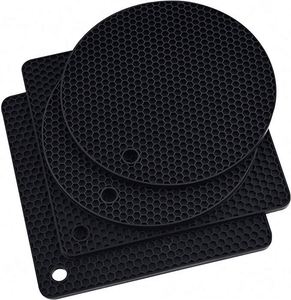 Sous-plats en silicone épais et résistants à la chaleur de qualité supérieure avec maniques de four et coussinets en silicone pour casseroles chaudes - Product Image 6