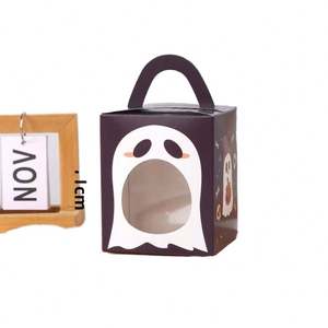 Boîtes à bonbons d'Halloween, boîtes à desserts avec fenêtre, utilisées pour gâteaux, beignets, bonbons, tartes et boîtes en papier pour fêtes - Product Image 6