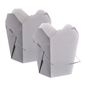 Récipient alimentaire recyclable jetable <span class=keywords><strong>de</strong></span> qualité, emballage en papier brun, Fast Food, <span class=keywords><strong>à</strong></span> <span class=keywords><strong>emporter</strong></span>, papier kraft, seau alimentaire, poignée en plastique - Product Image 6