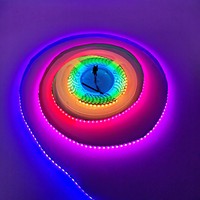 Bande lumineuse LED COB à pixels 420 LED/m 432 LED/m Numérique FOB 10mm WS2811 Adressable RVB Changement de couleur pour 24V 12V Corps en cuivre