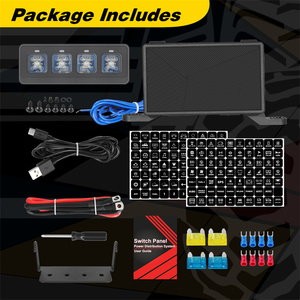 Interruptor Inalámbrico Universal de 4 Canales para Luces de Coche LED, Alimentado por Batería de 12V/24V, Modelo 0105-CSP-4 - Product Image 2