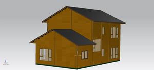 Villa rurale a due piani in <span class=keywords><strong>legno</strong></span> di pino europeo 40HQ villetta integrata auto-costruita azienda di ville professionali - Product Image 3