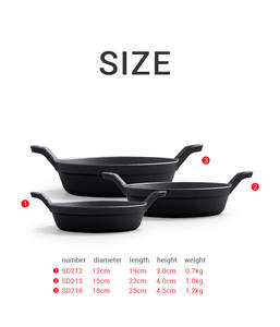 Mini <span class=keywords><strong>casserole</strong></span> ronde en fonte antiadhésive pré-assaisonnée la plus vendue/ustensiles de cuisine en fonte/poêle à <span class=keywords><strong>paella</strong></span> à gratin - Product Image 3