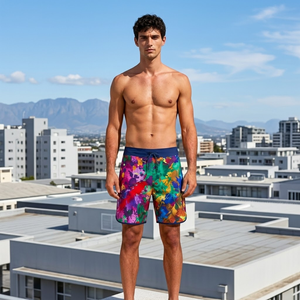 Shorts de sport pour hommes de niveau professionnel, tissu performant à séchage rapide, flexibilité améliorée, taille élastique, ajustement sécurisé, cordon de serrage, poche pratique - Product Image 3