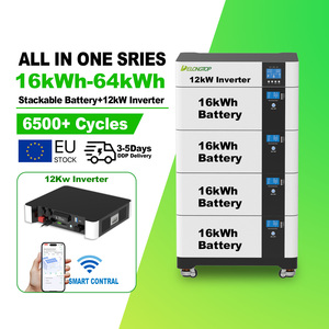 EU Stock 220V 12KW All In One Solar <b>Battery</b> Pack 51.2V 314Ah 200Ah With <b>48V</b> 20Kwh 30Kwh 50Kwh Solar Home System - Product Image 1